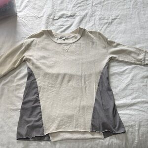 Stateside Sweatshirt Cream 3/4 sleeves
